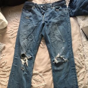 LEVIS 501 SKINNY, Size 28 light blue wash